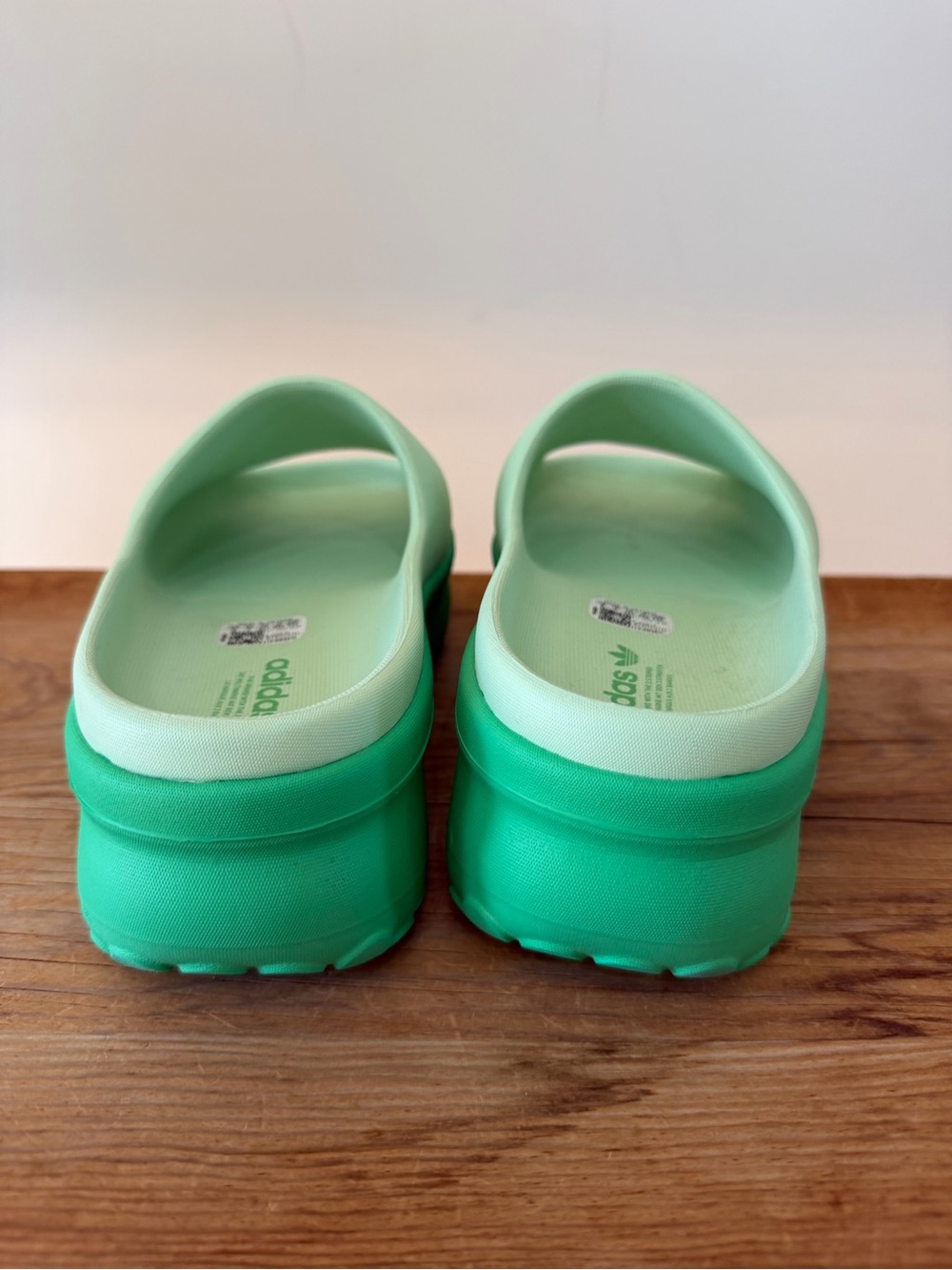 Adidas Adifoam Stan Smith Slides Energy Green Chunky Sandals Platform Women’s 8 - Picture 5 of 8
